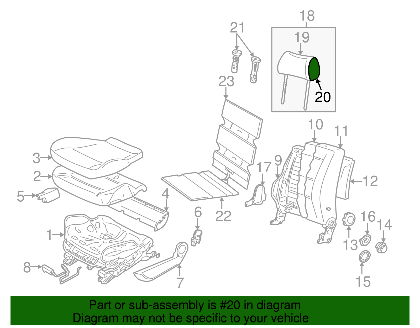 Headrest Cover - Volkswagen (1J0-881-921-AJ-FAT)