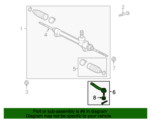20102015 Lexus Outer Tie Rod 4546009190 OEM Parts Online