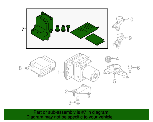 20132015 Audi ABS Control Module 4G0998375S Audi USA Parts