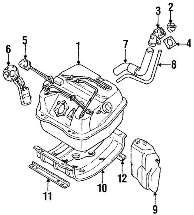 Genuine OEM Fuel Pump Assembly Part MR208665 Fits 19941997 Mitsubishi