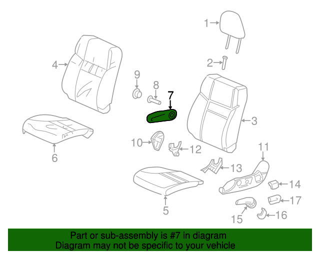 81580T0AA31ZB Armrest Assembly L Front Seat *NH828L* (Urban Gray