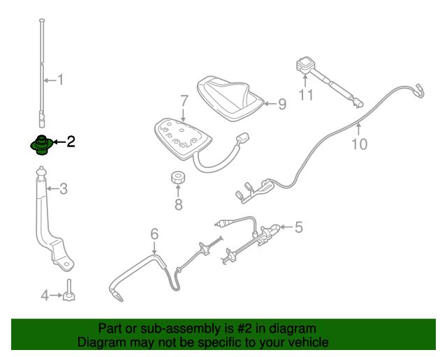 20162023 Nissan Antenna Base 28216EZ00A Nissan Cheap Parts