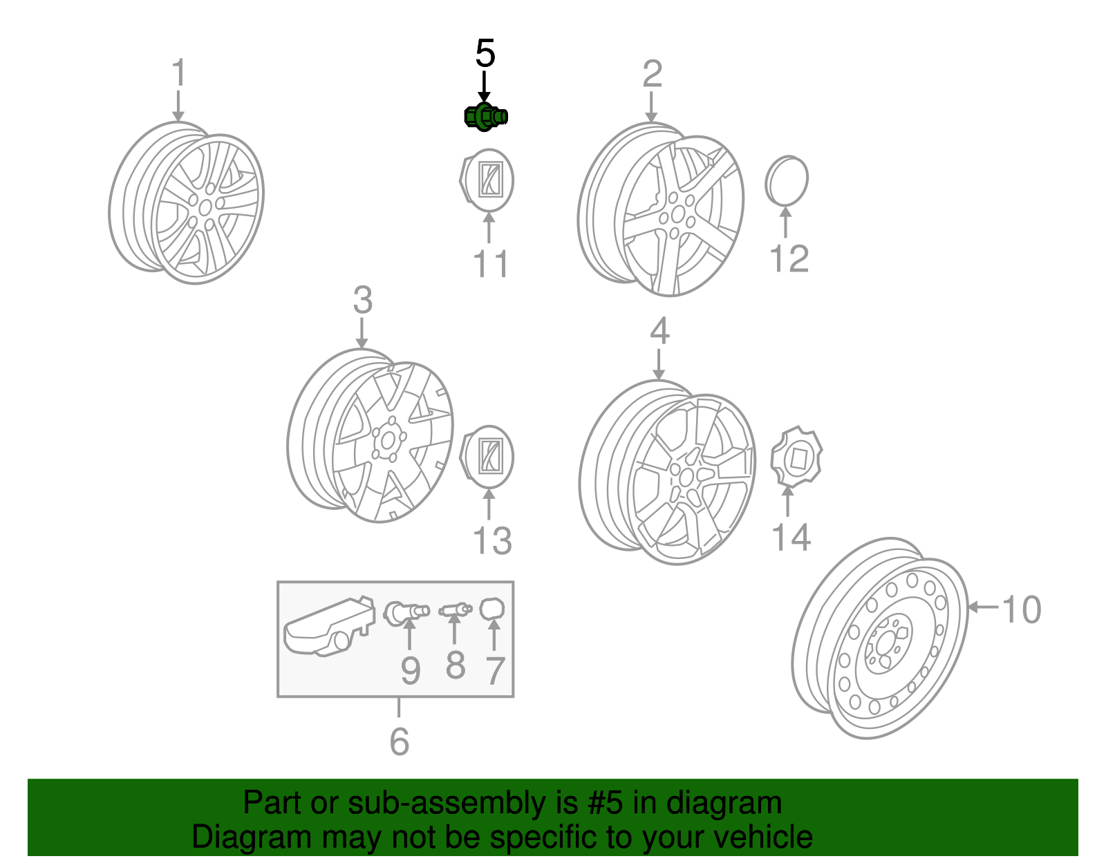 Wheel Nut - GM (9596863)