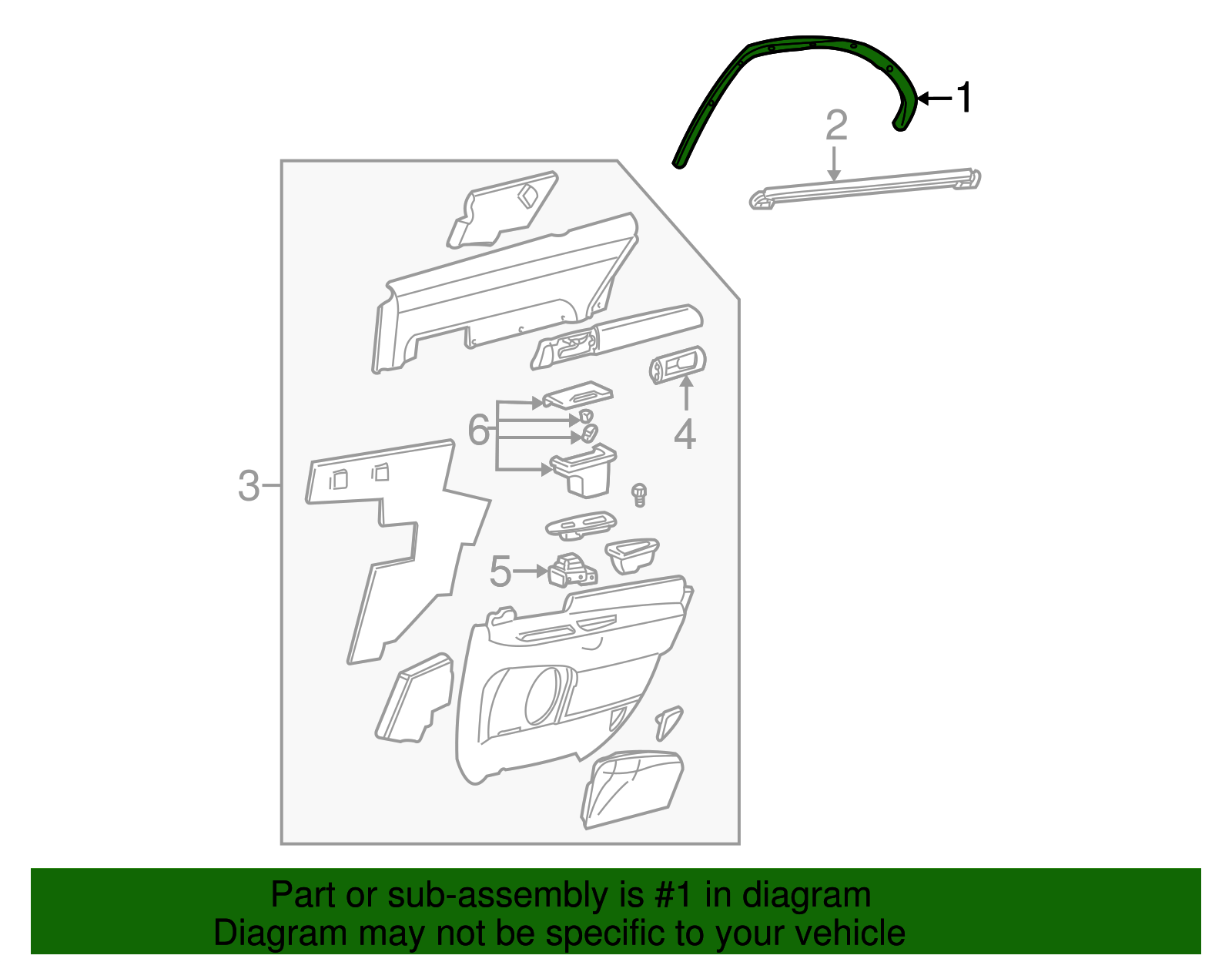 Window Trim - Ford (XW4Z-5425561-AAB)