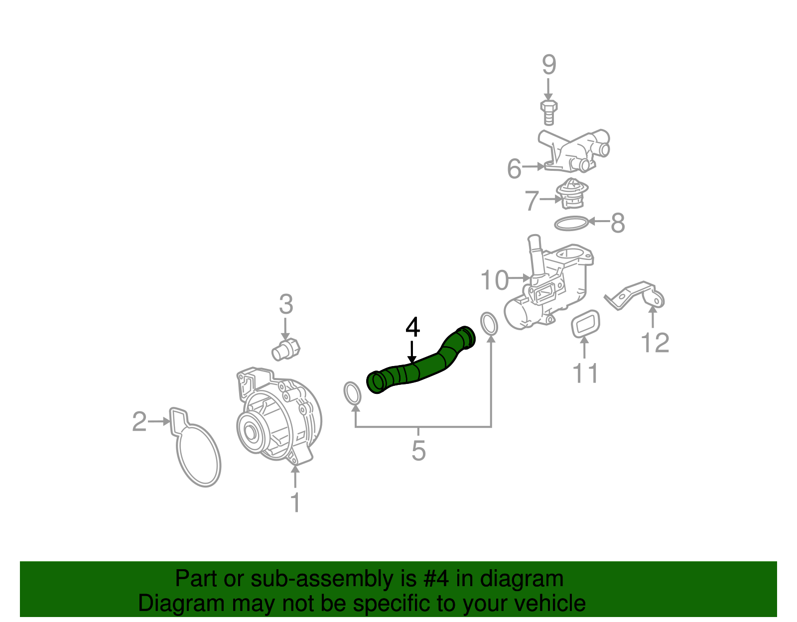 Connector Assembly, W/Pump Inl Hose - GM (90490640)