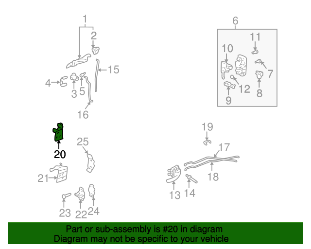 20022007 Buick Rendezvous Upper Hinge 15814253