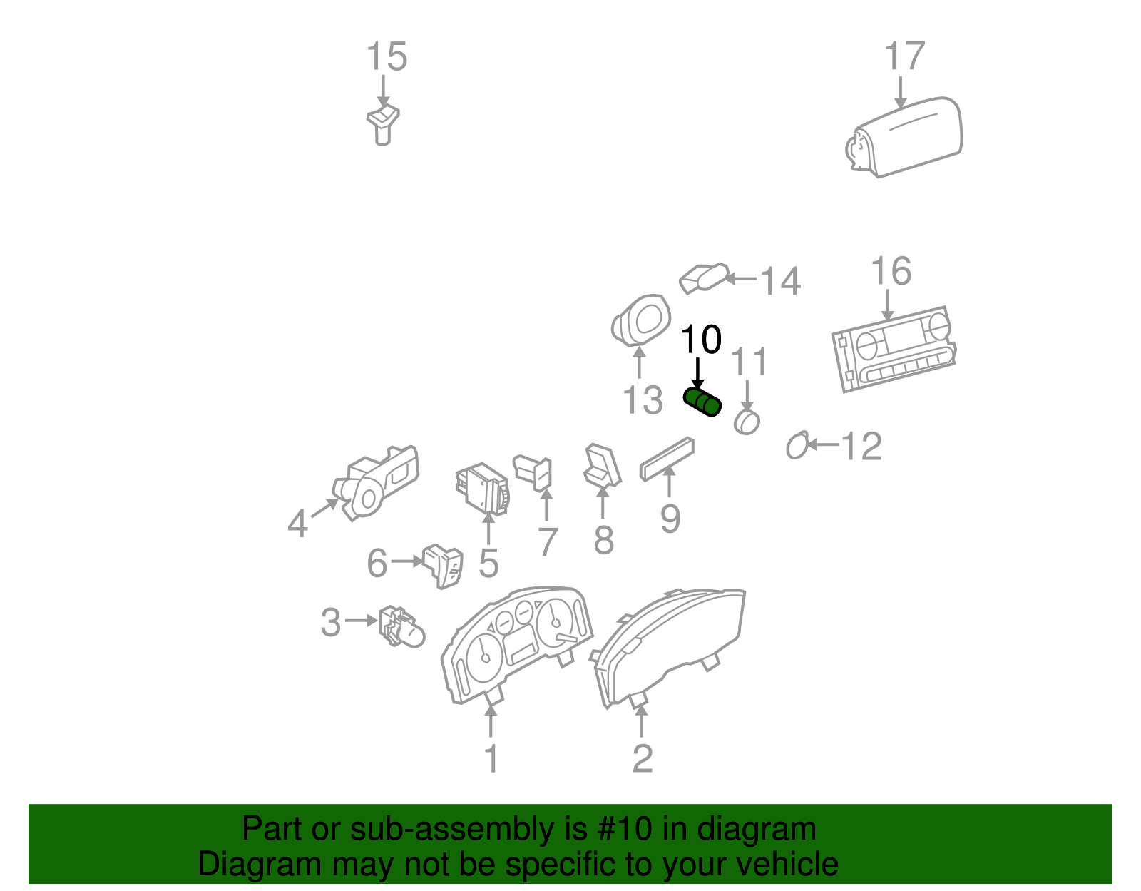 12 Volt Accessory Power Outlet - Ford (YF1Z-19N236-AA)