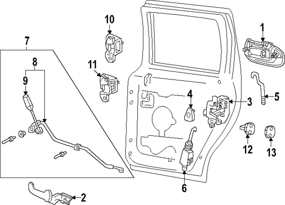 Lock Rod - Ford (YL1Z-7826460-AAA)