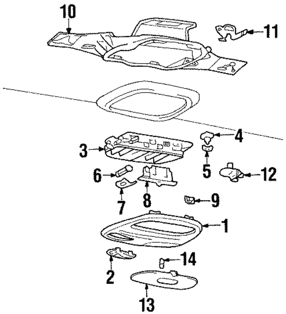 Bezel, Roof Console Acsry Switch - GM (88890224)