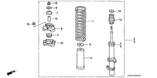 Front Shock Absorber for 1994 Honda Accord #2