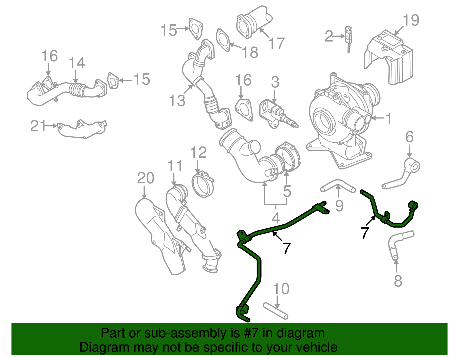 Turbocharger Coolant Return Pipe - GM (97372024)