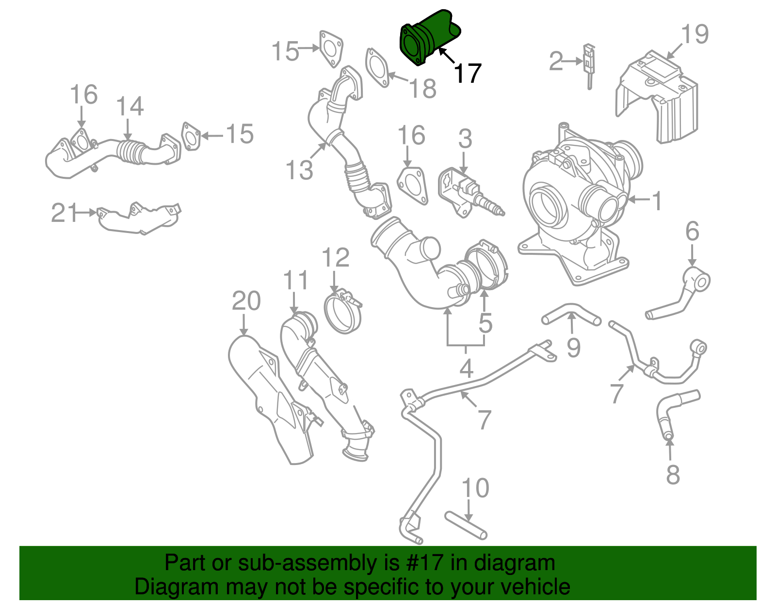 Exhaust Gas Recirculation (EGR) Valve Cooler - GM (98034351)