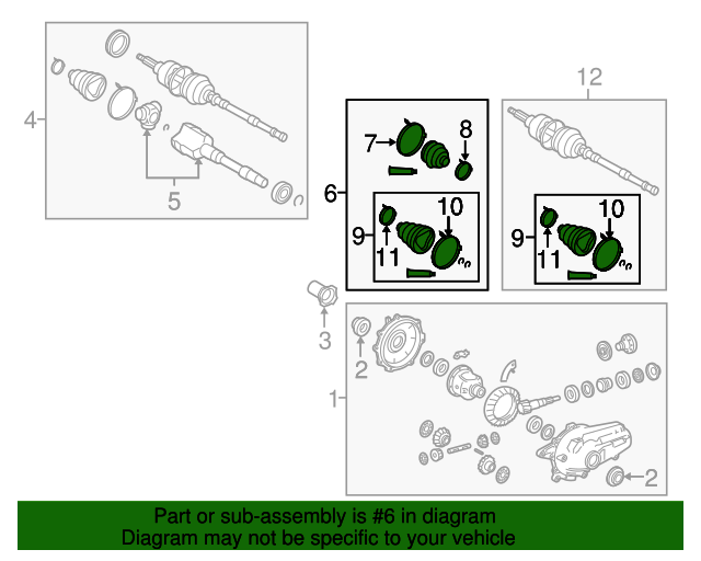20062013 Lexus Cv Joint Boot Kit 0442730081 Lexus Direct parts