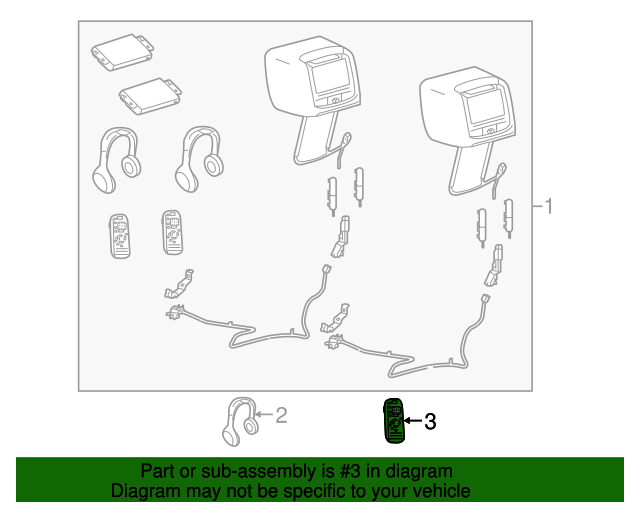 VAG1Z19A164B Headrest DVD System 20102019 Ford Eastgate Ford