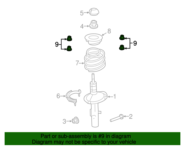 20092019 Ford Strut Mount Nut W714682S442 XportAuto