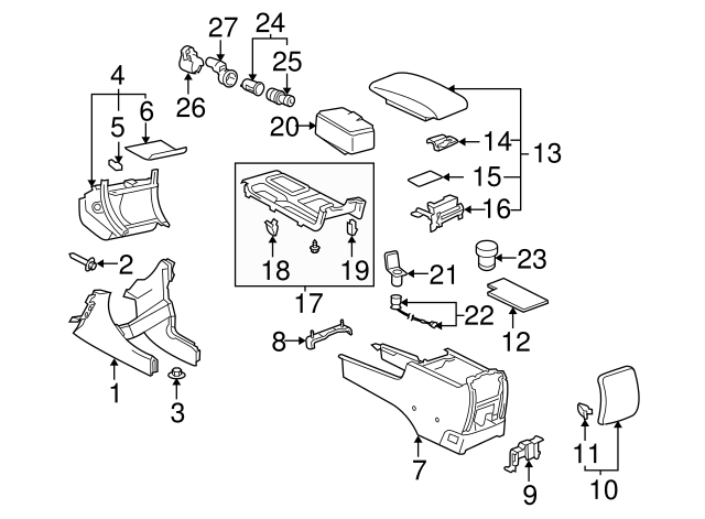 Toyota Genuine 58805-AA030-A0 Console Panel Sub Assembly