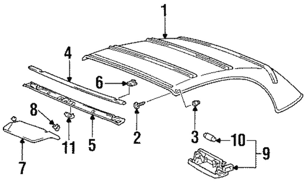 Headliner Retainer - Toyota (02593-86101)