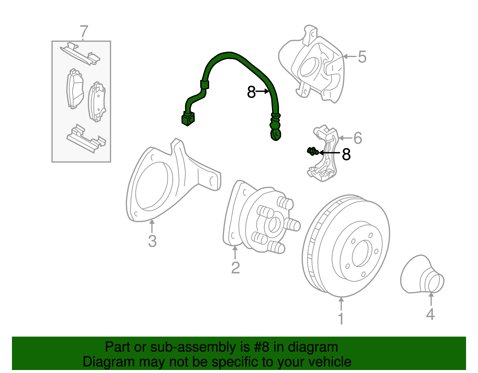Brake Hose - GM (19366668)