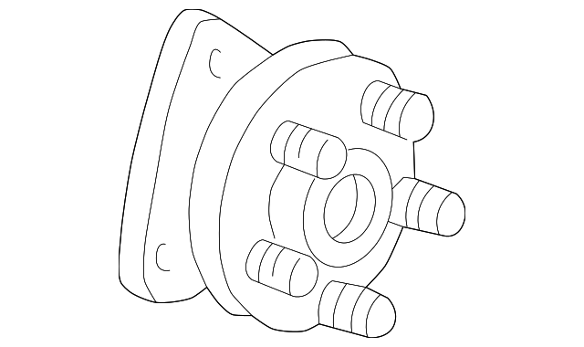 Front Wheel Hub and Bearing Assembly with Wheel Studs - GM (88964096)