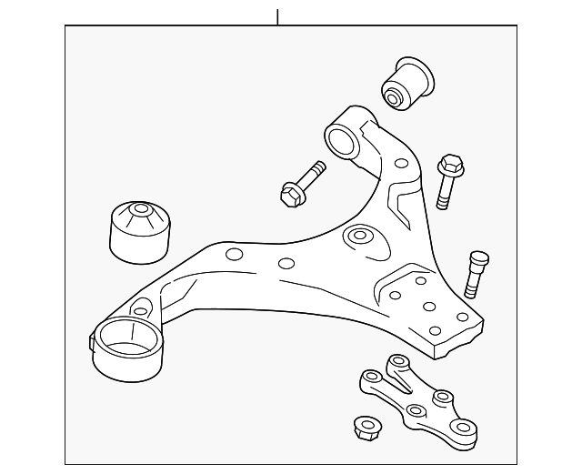 Genuine Lower Control Arm for 20052009 Hyundai Tucson Part 545002E001 Hyundai OEM Parts