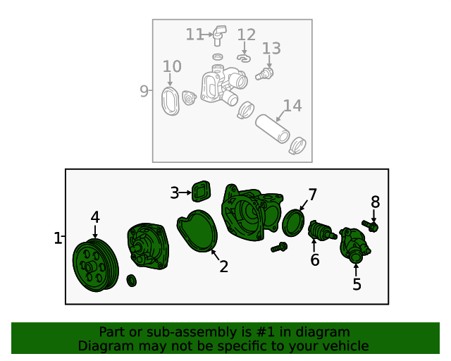 20182019 Buick LaCrosse Water Pump Assembly 25201445