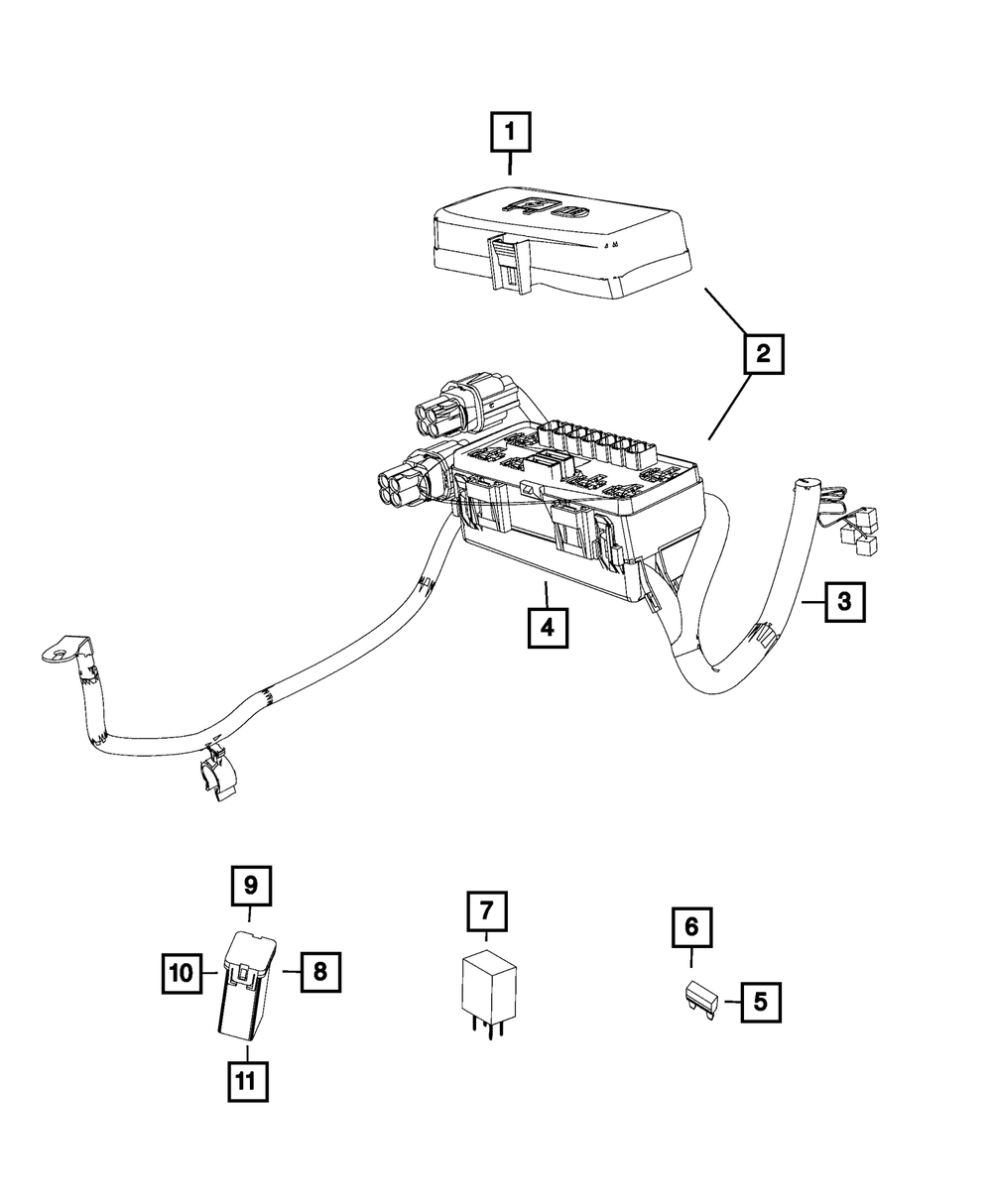 Mopar Power Distribution Center Cover - OEM Part 68465573AA