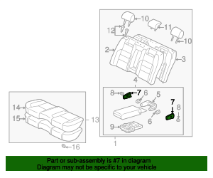 1998-2005 Lexus Hinge Cover 72868-30110-A0 | OEM Parts Online