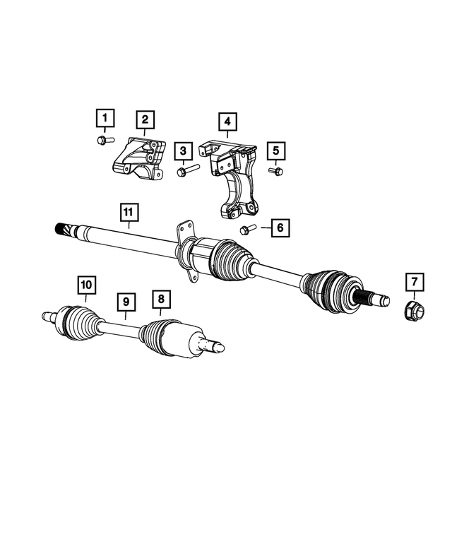 20132016 Dodge Dart Axle Half Shaft, Right 52123842AC QuirkParts