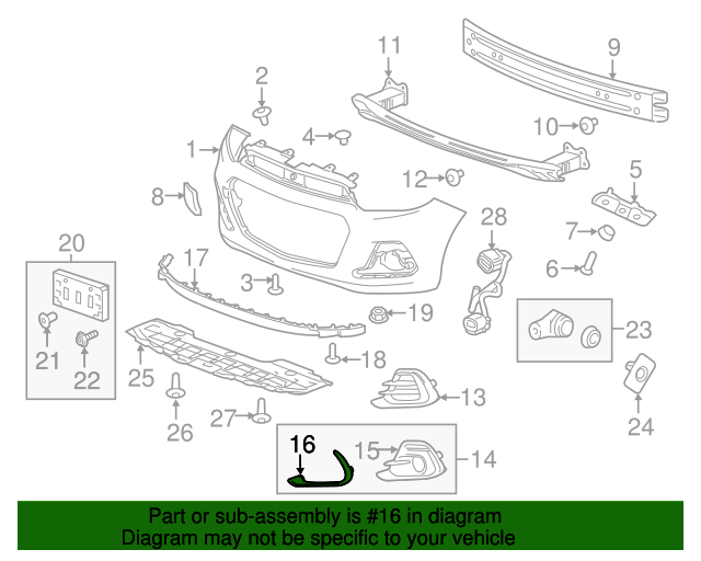 20162018 Chevrolet Headlight Trim Ring 95238919