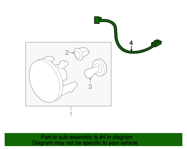 20072014 GM Front Fog Lamp Wiring Harness Extension 15789984