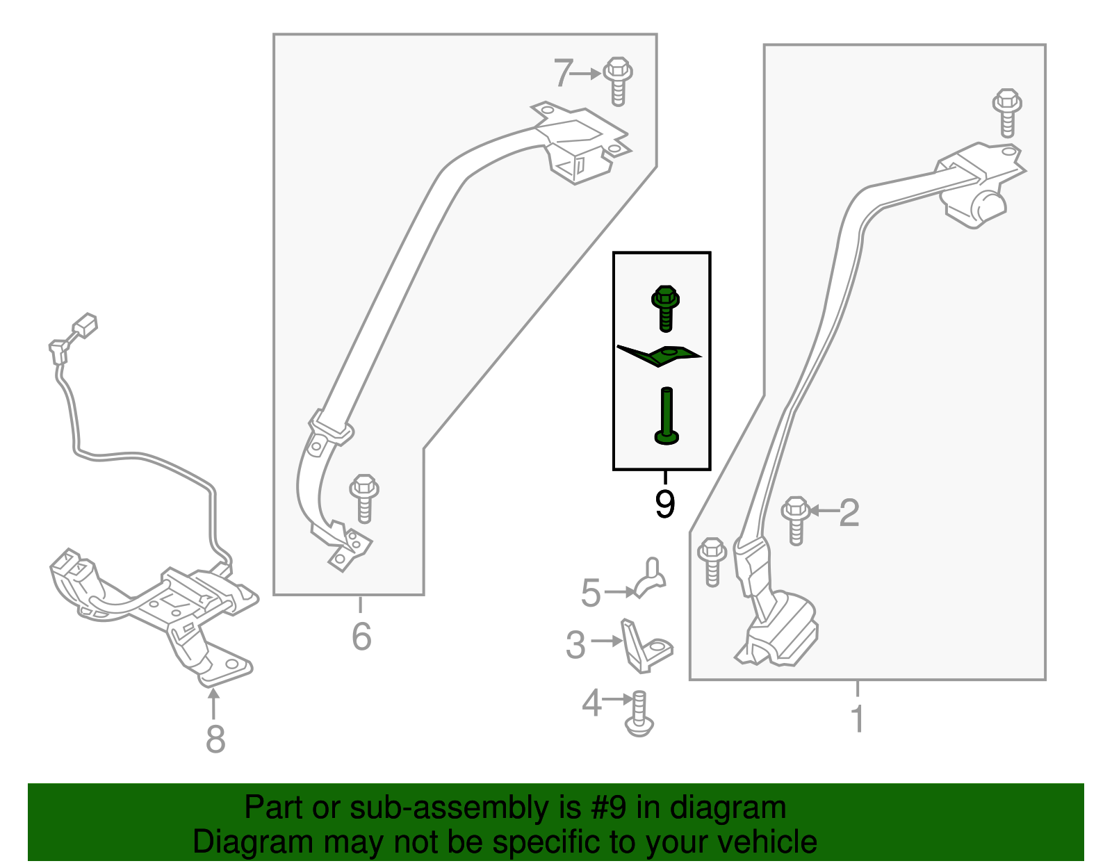 Child Seat Bracket - Ford (GD9Z-54613D26-A)