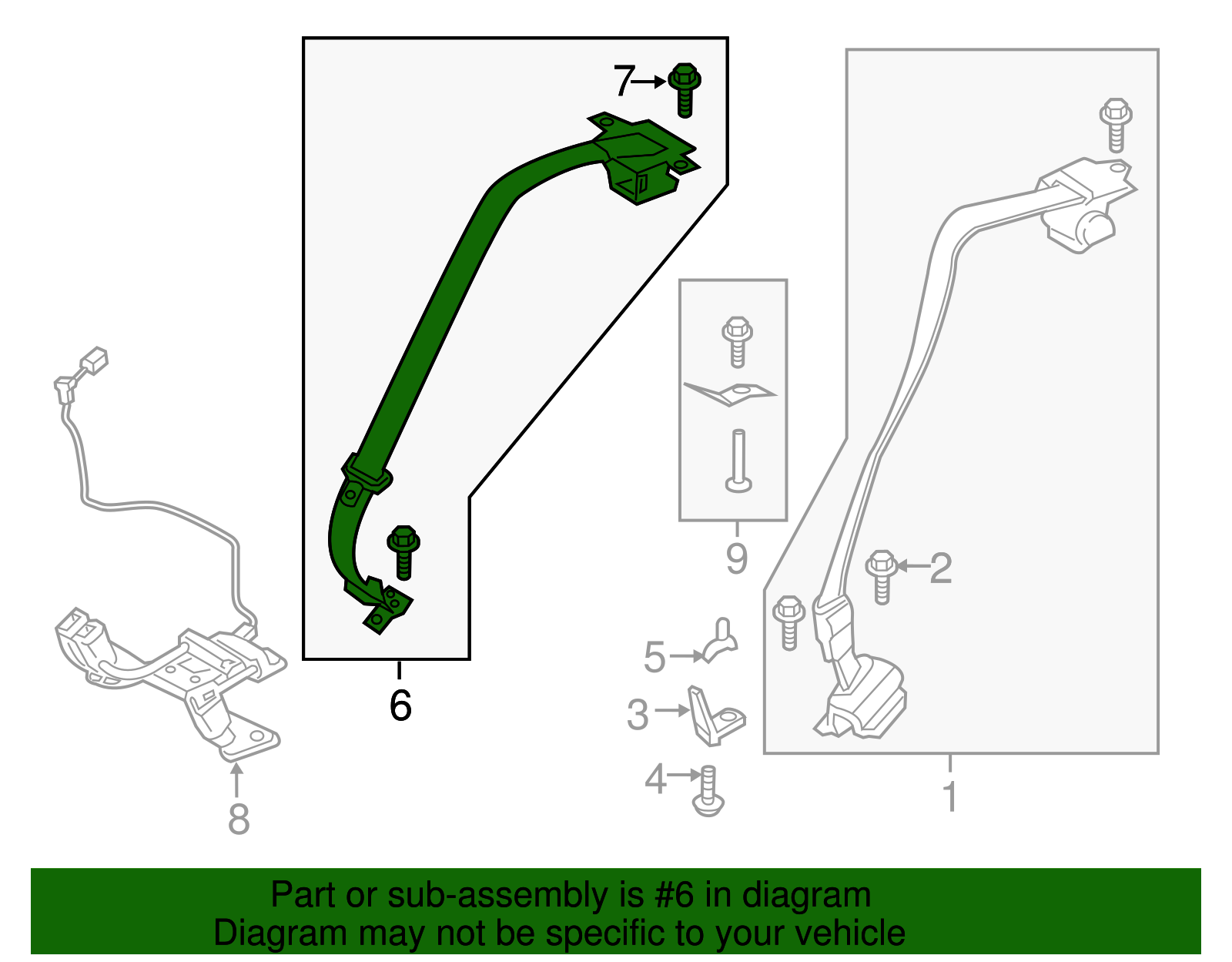 Lap & Shoulder Belt - Ford (GD9Z-54611B64-CD)