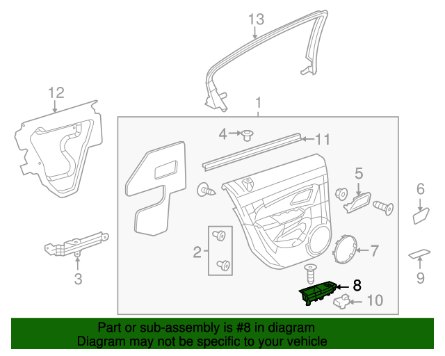20112016 Chevrolet Switch Bezel Passenger Side (RH) 95975362