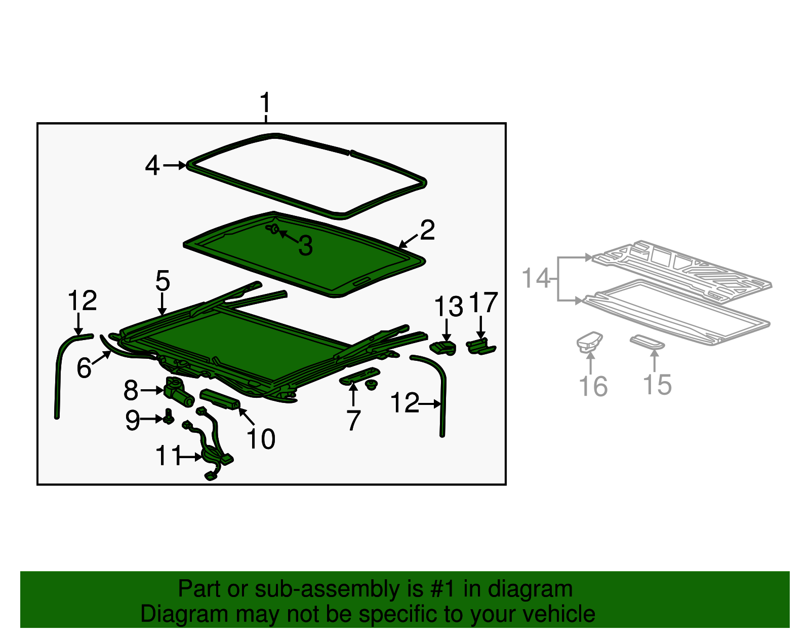 Module Assembly, Sun Roof - GM (88948762)