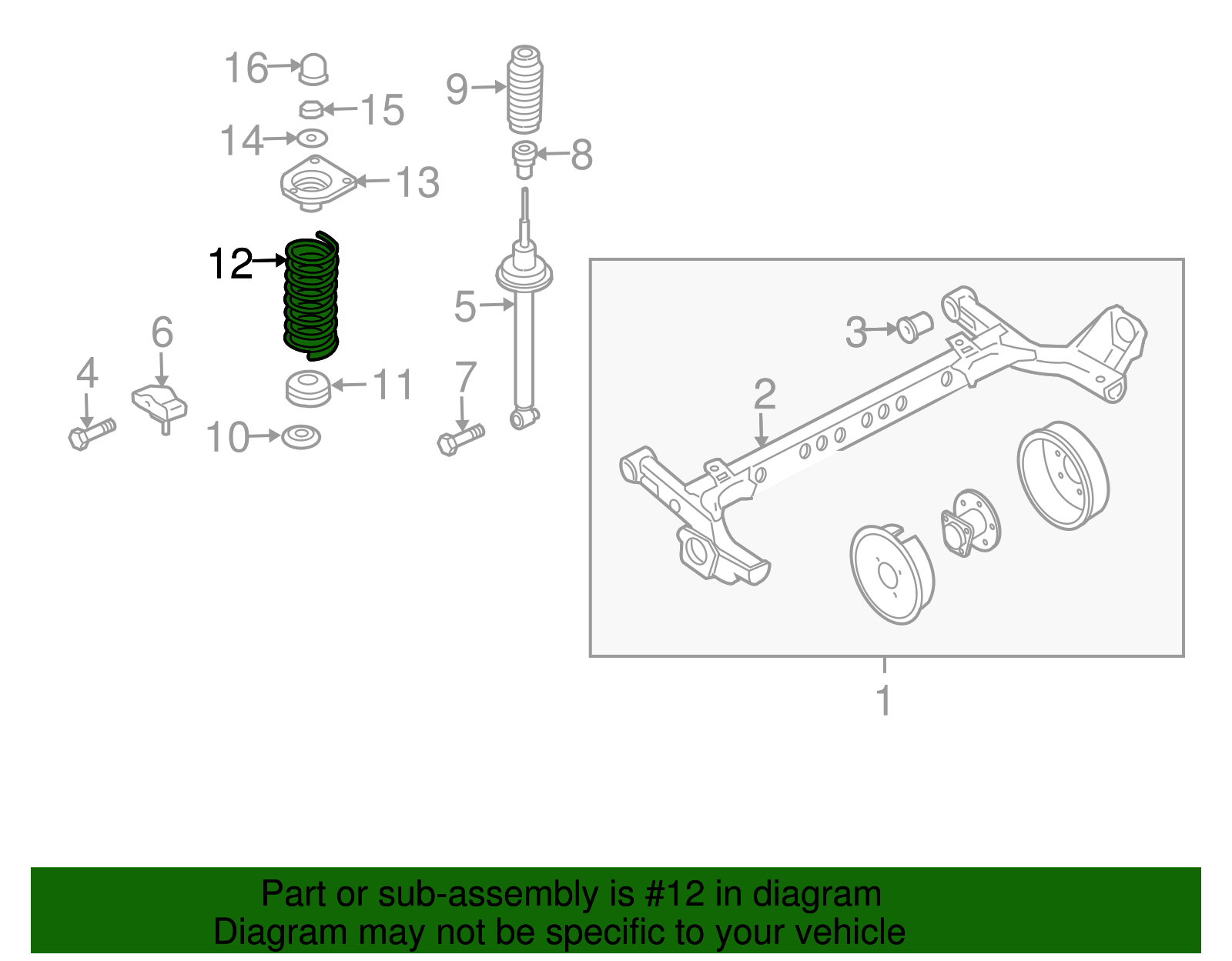 Spring Set, Rear - GM (88913868)