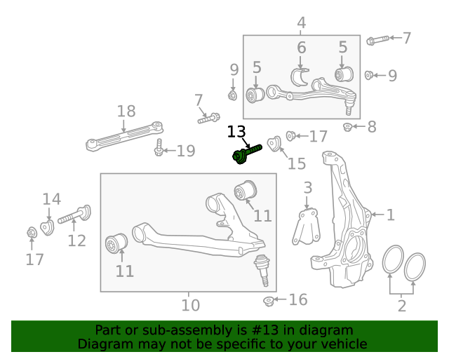 20192023 GM Lower Control Arm Bolt 11602556
