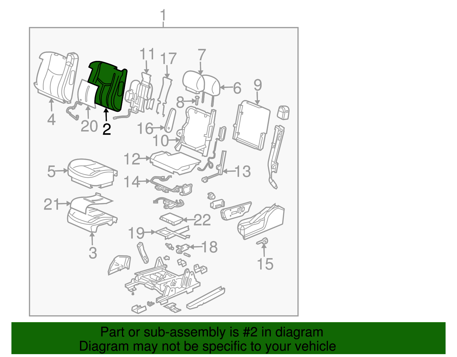 Seat Back Pad - GM (88941600)