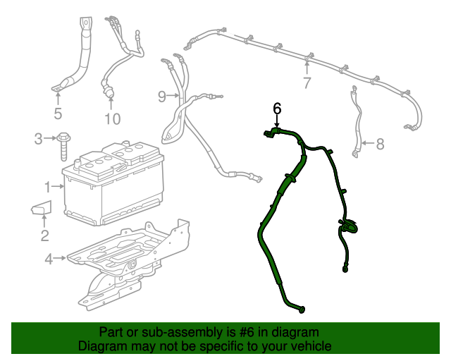 20152016 GM Negative Battery Cable 84109465 Auto Parts Express