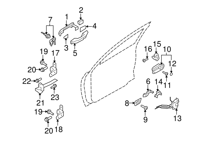 Left Genuine Hyundai 82610-2H000-S4 Door Handle Assembly Interior