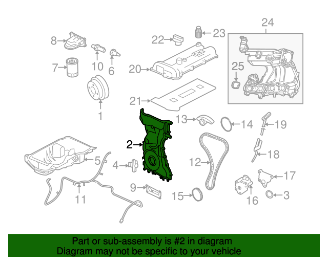 20012011 Ford Ranger Timing Cover 1L5Z6019AA