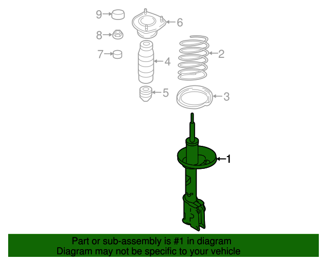 553512C250 Strut 20032008 Hyundai Tiburon World OEM Parts Hyundai