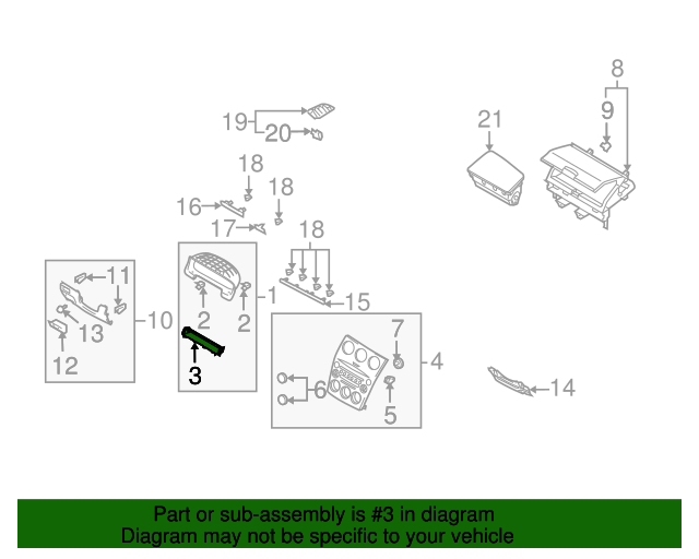 20032008 Mazda 6 Instrument Cluster Housing Cover GK2A55420C Real