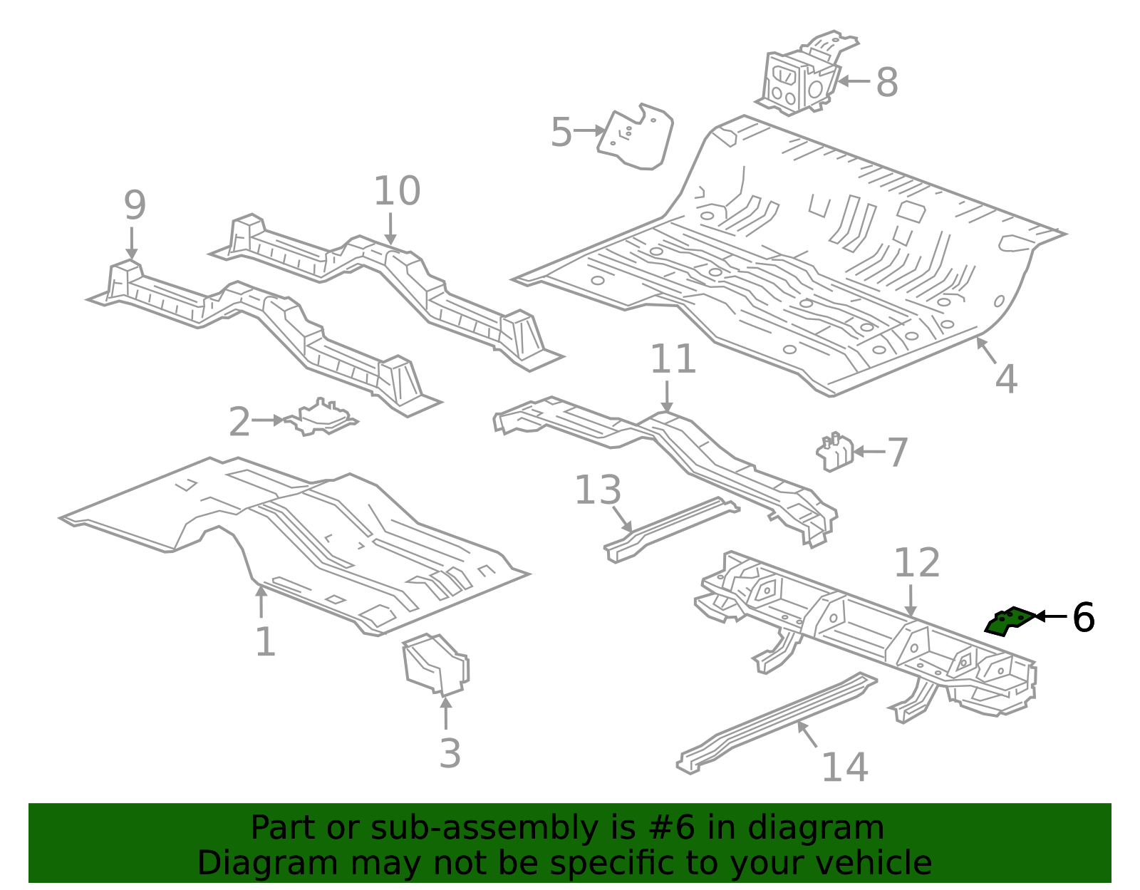Passenger Side Seat Belt Anchor Plate - GM (84450970)