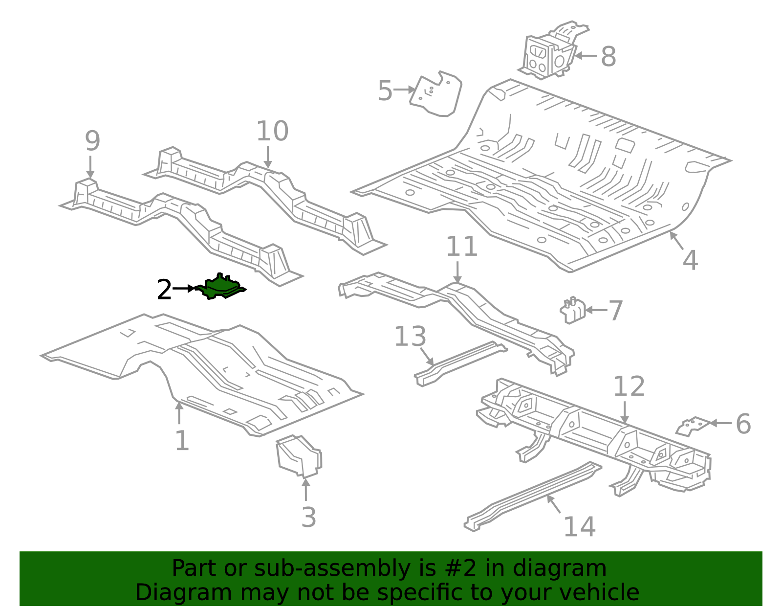 Airbag Sensing and Diagnostic Module Bracket - GM (84351340)