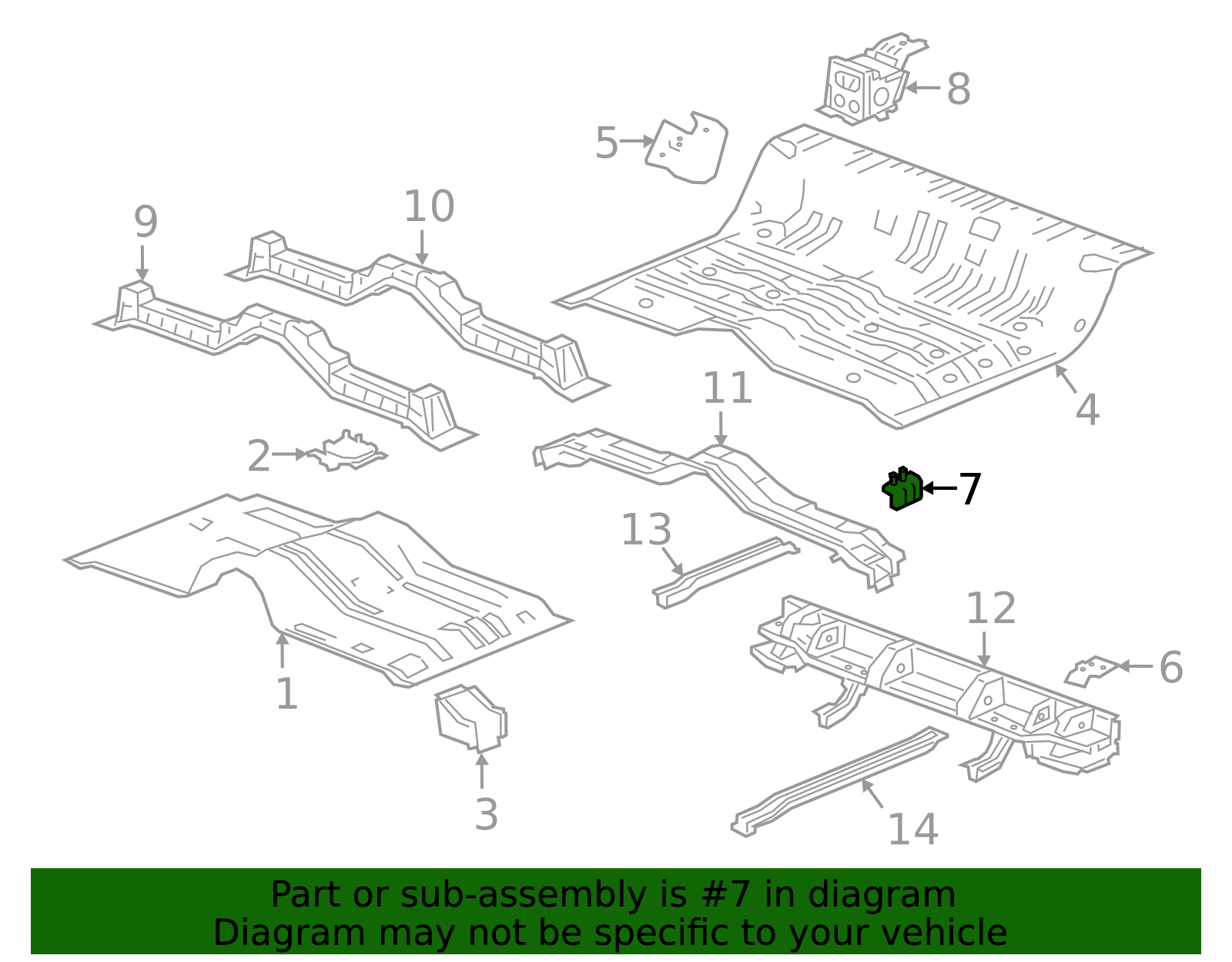 Front Seat Belt Retractor Anchor Plate - GM (84037337)