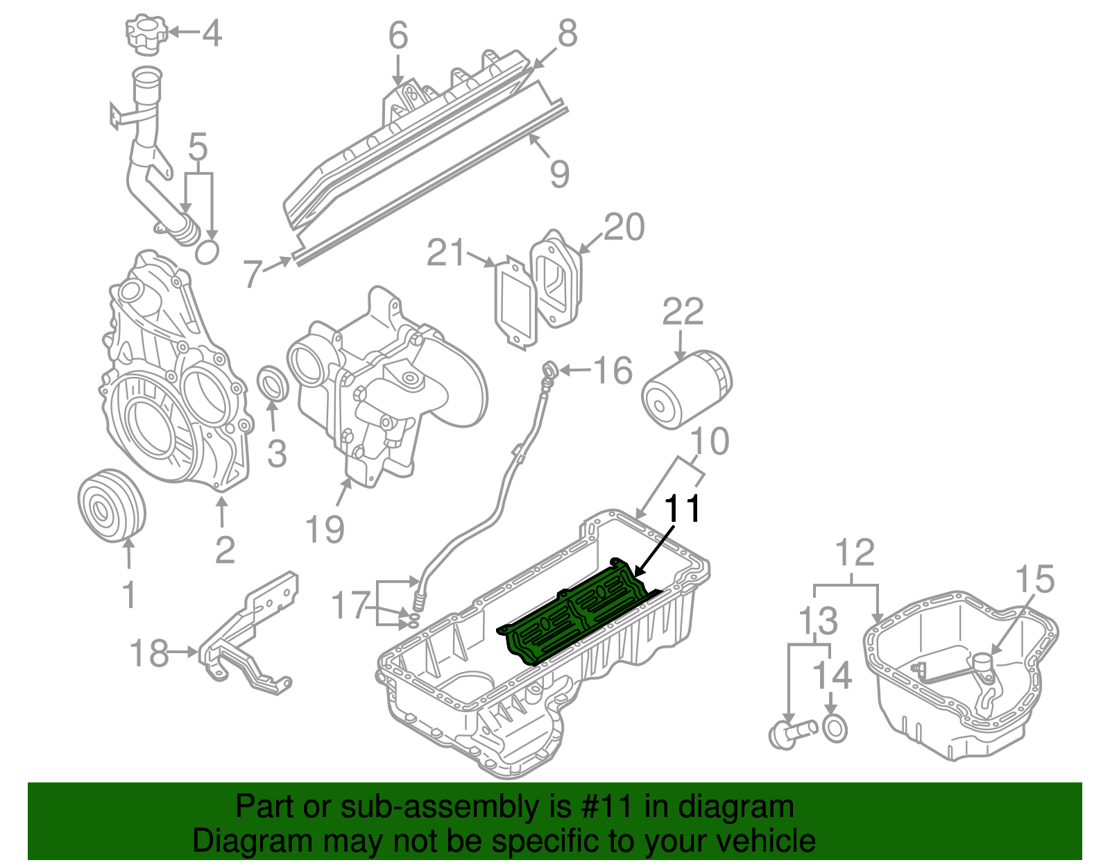 Engine Oil Pan Baffle - GM (97228245)
