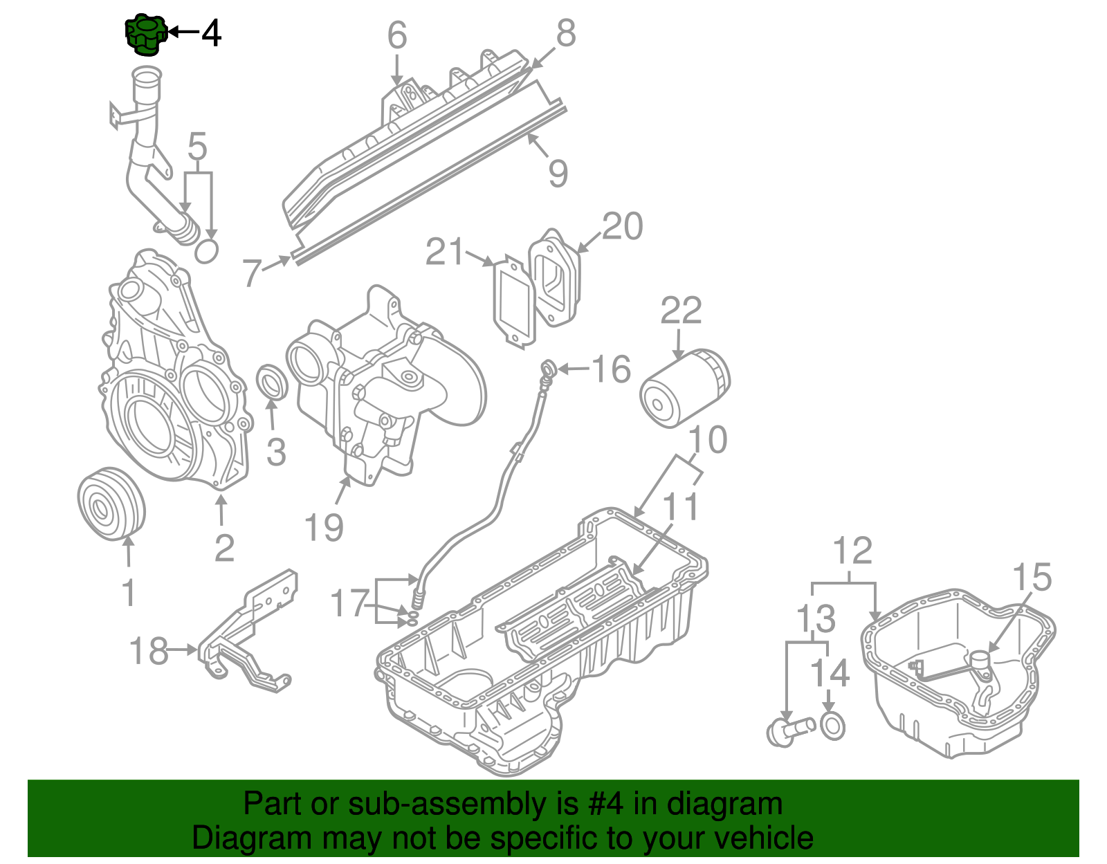 Engine Oil Filler Cap - GM (97350955)