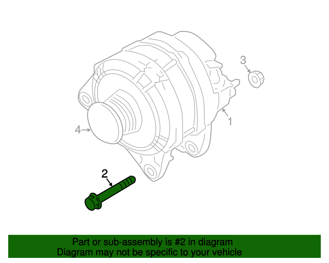 19932017 Nissan Alternator Mount Bolt 2313120P10 QuirkParts
