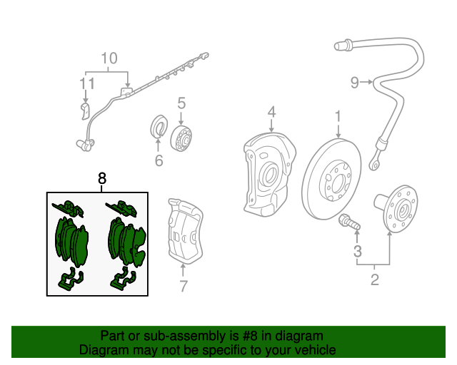 5810129A90 Brake Pads 2001 2002 Hyundai Elantra World OEM Parts