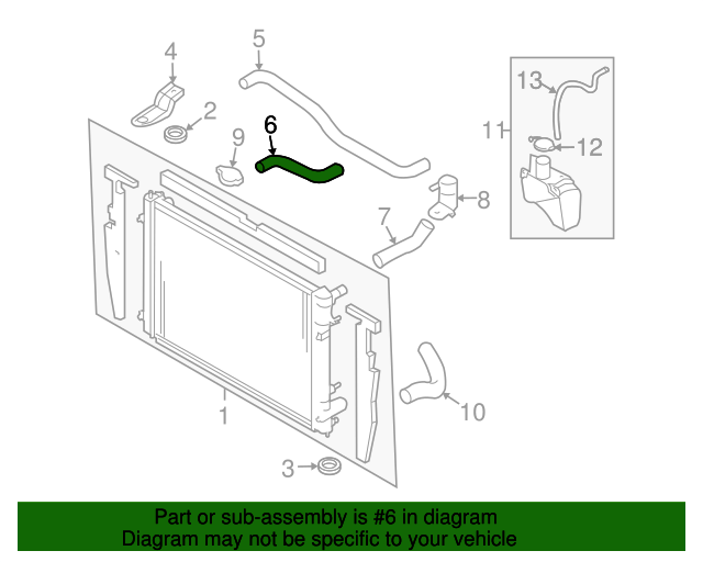 20062014 Subaru Radiator Hose Inlet B 45161XA010